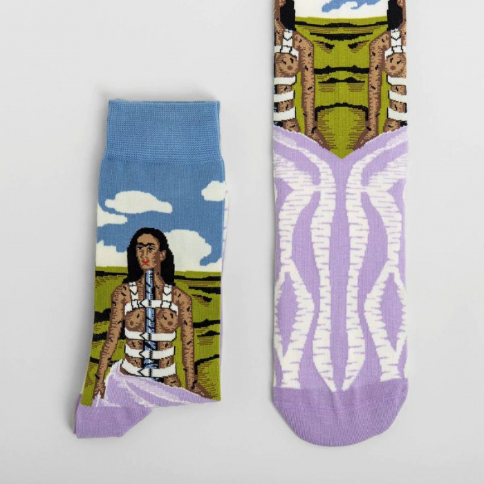 Socken Kunstwerke - Kahlo "Die gebrochene Säule"